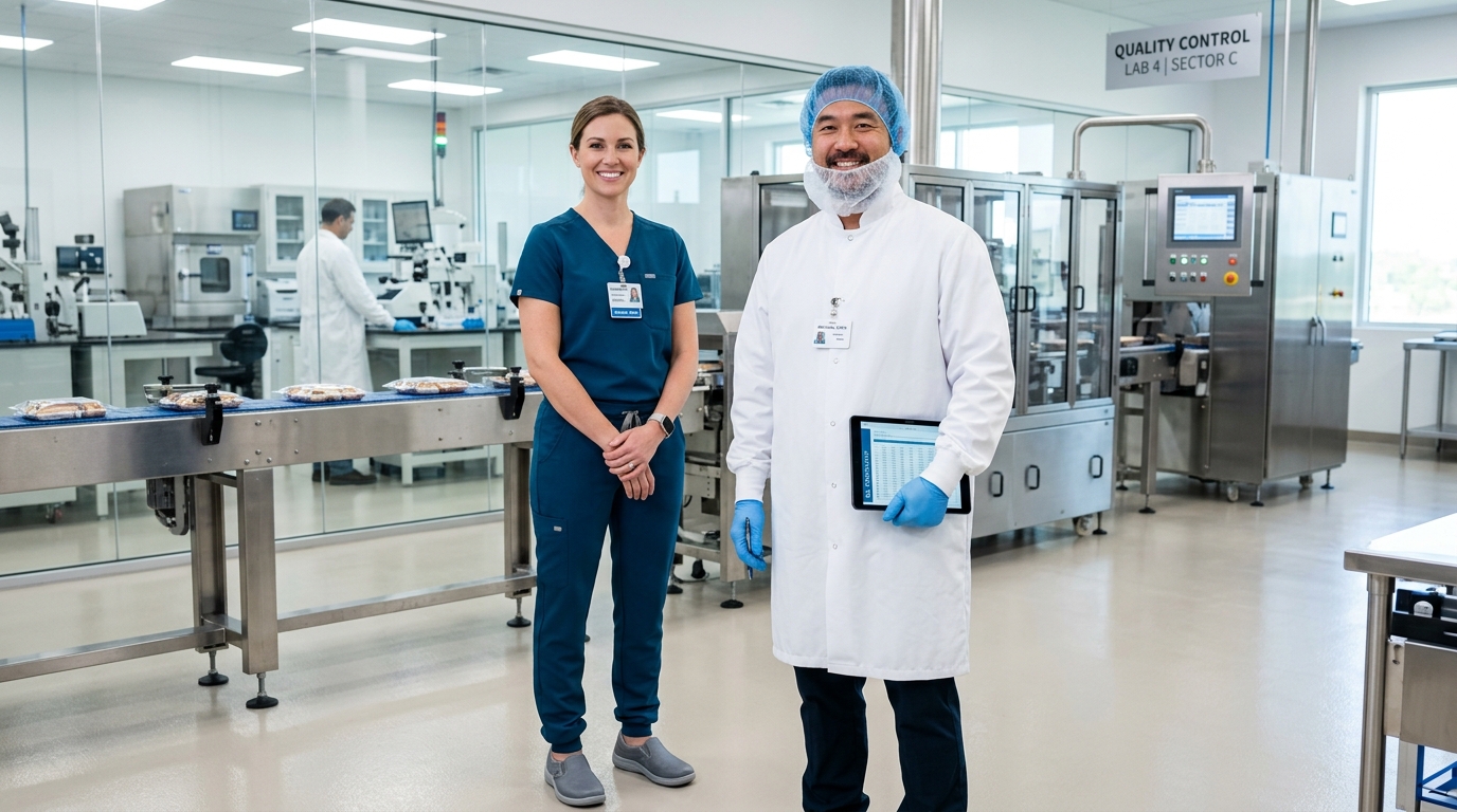 Personal y equipamiento de seguridad para Salud, Clínicas y Alimentación